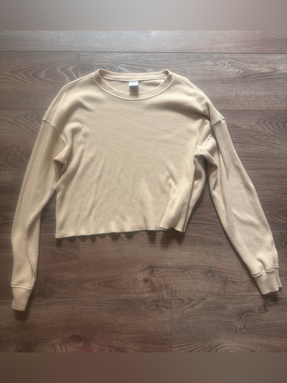 TNA waffle crop long sleeve